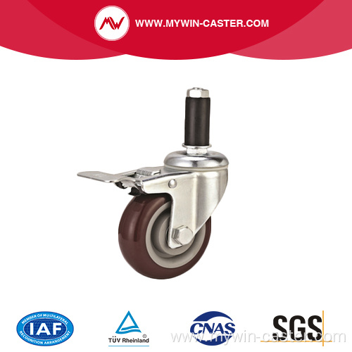 Medium Duty Expander Pin PVC Caster with Brake